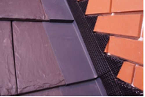 Pre-formed secret gutters and individual soakers for use with single lapped flat tiles are available in materials such as GRP