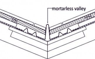 Preformed mortarless valleys