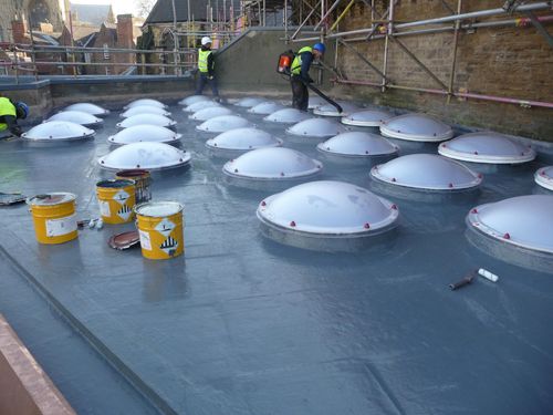 3. The new rooflights and Decothane Delta 25 covering