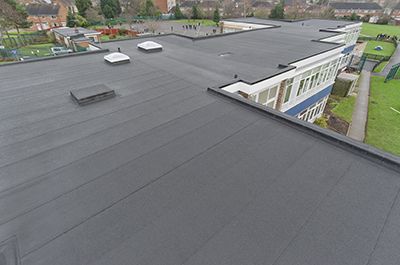 The Alumasc waterproofing system-protected roof at Brownmead Primary Academy