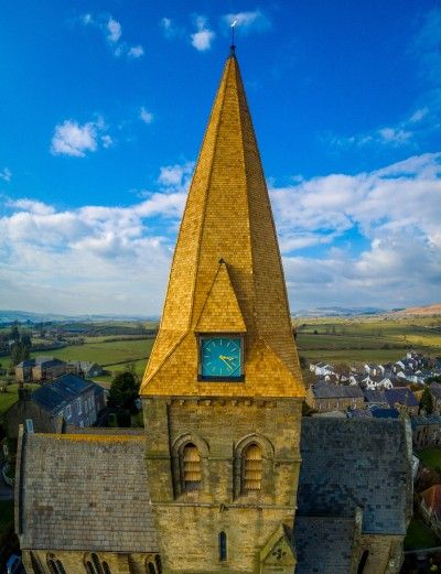 More than 150 bundles of JB Shingles and proprietary JB ShingleFix were required for the restoration of the Grade II listed church in North Yorkshire