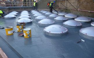 A fully cold-applied insulated roofing system is the perfect solution for projects with irregular surface areas