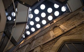 Inside the Theatre Royal – York, looking up at the rooflights