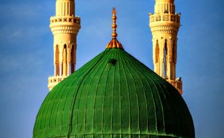 The original Green Dome sat atop the tomb of the Islamic Prophet, Muhammad