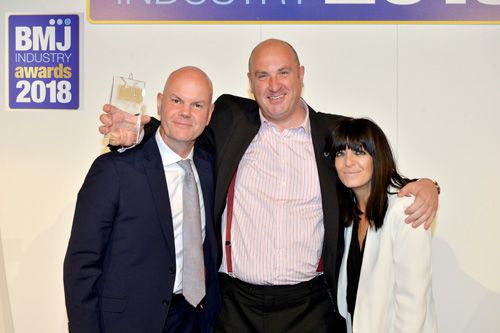 IKO MD Andy Williamson picks up the BMJ Award for Industry Personality