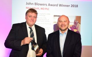 (Pictured from left to right) – Mick Elliott from IKO PLC with Brian Moore.