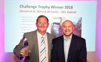 (Pictured from left to right) – Wayne Cooper from BCC Asphalt with Brian Moore.