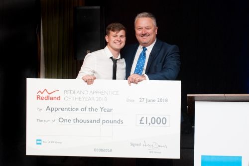 Jay Webster won the Redland Apprentice of the Year award