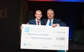 Kieran Forster won the Icopal Apprentice of the Year award