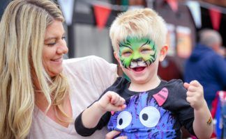 Children enjoy facepainting and other activities