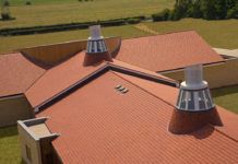 Considerations for low-pitch roofs In terms of effective water drainage, a roof with a gentle slope discharges rainwater at a slower rate than a steeper roof, simply due to gravity