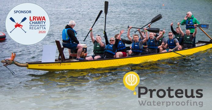 Proteus Waterproofing will be the headline sponsor of the LRWA Dragon Boat Regatta