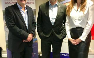 Left to right: Dr Ronan Brunton, technical manager at SPRA, Hardy Giesler (BBA) and Sarah Spink (LRWA)