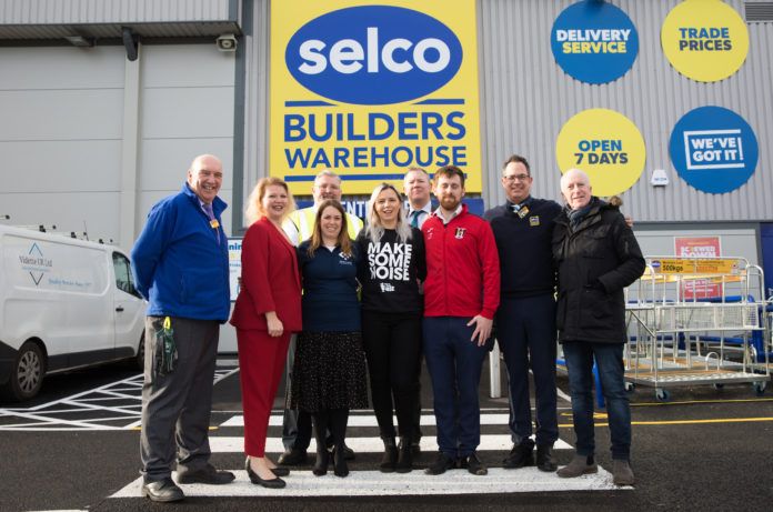 Selco colleagues with Make Some Noise reps. Pictured in January 2020