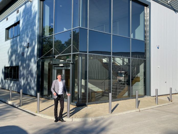 Stephen Jones in front of NBP's New Hinckley depot