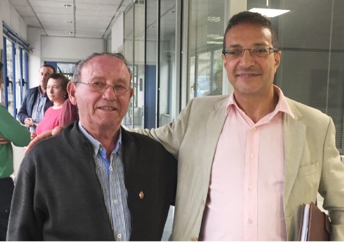 Manuel Maestre Vega, founder of the Del Carmen Quarry (left) and SSQ founder Ahmed El-Helw (right)
