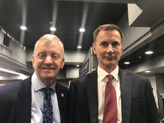 BMF CEO John Newcomb with Chancellor of the Exchequer Jeremy Hunt.