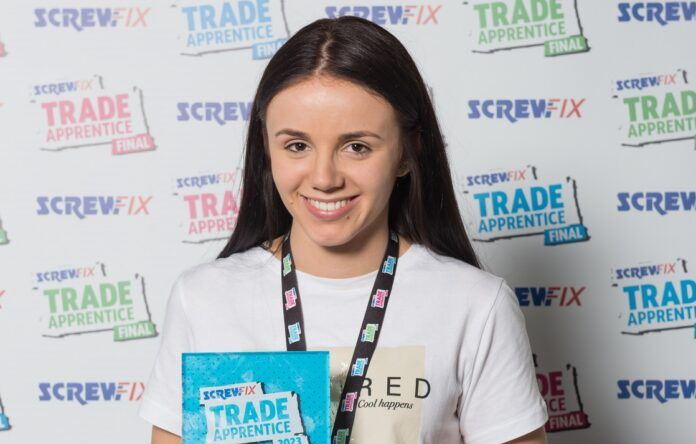 Katie Jones won Screwfix Trade Apprentice 2023.