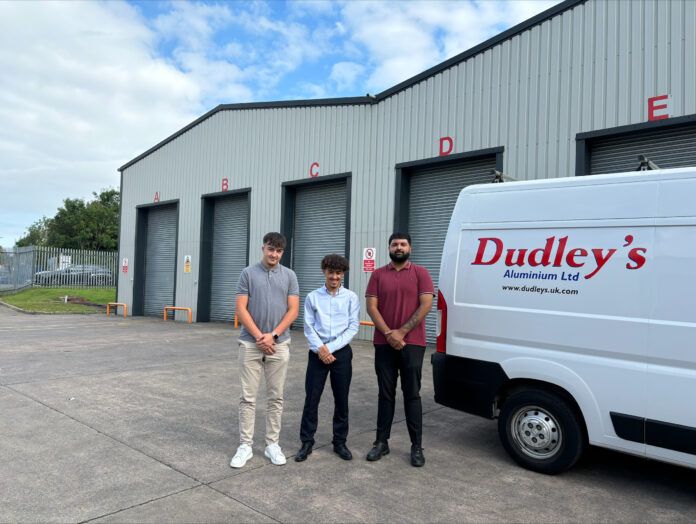 Evan, Miles and Taran join the Dudley's Aluminium team.