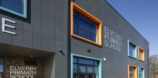 Hardie Panel and Nvelope framing used in school construction Hardie Panel