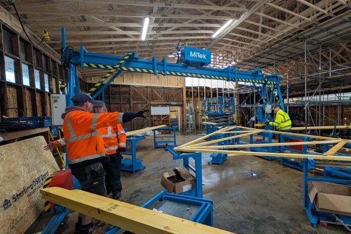 Dover Trussed Roof Company's new MiTek machine press Calldene