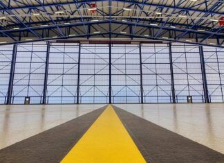 Brett Martin’s polycarbonate panels installed in aircraft hangar Brett Martin